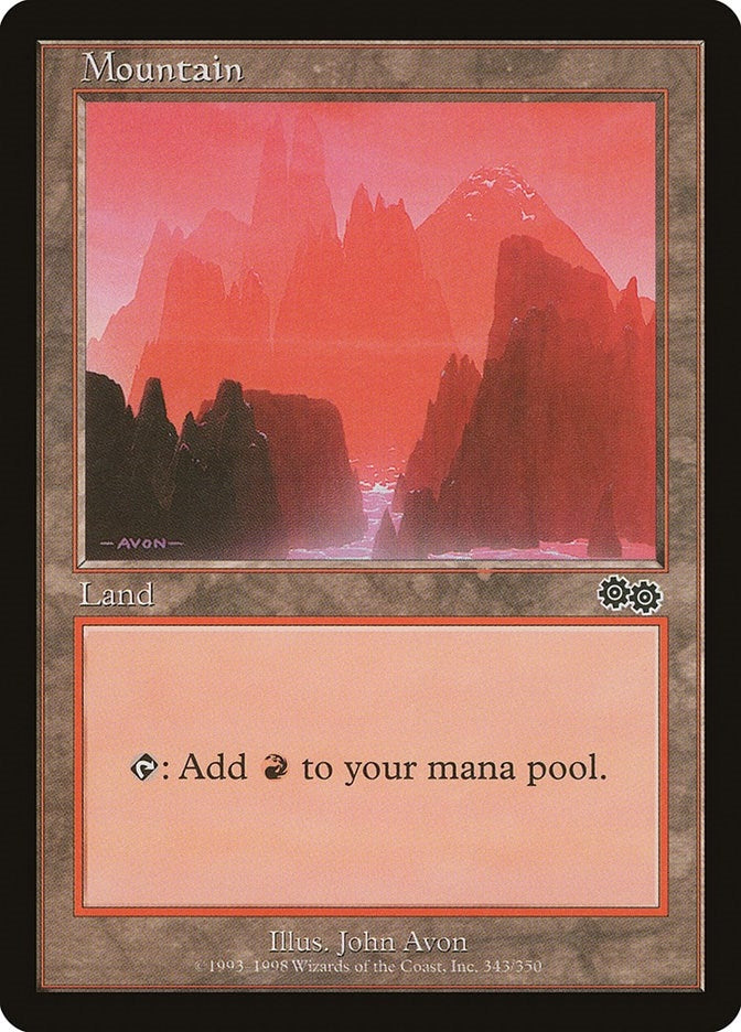 Image for Mountain (343) (343) (Urza's Saga) - Magic: The Gathering