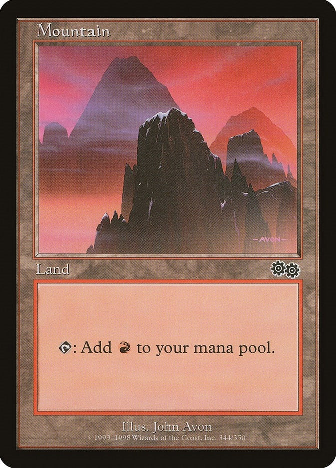 Image for Mountain (344) (344) (Urza's Saga) - Magic: The Gathering