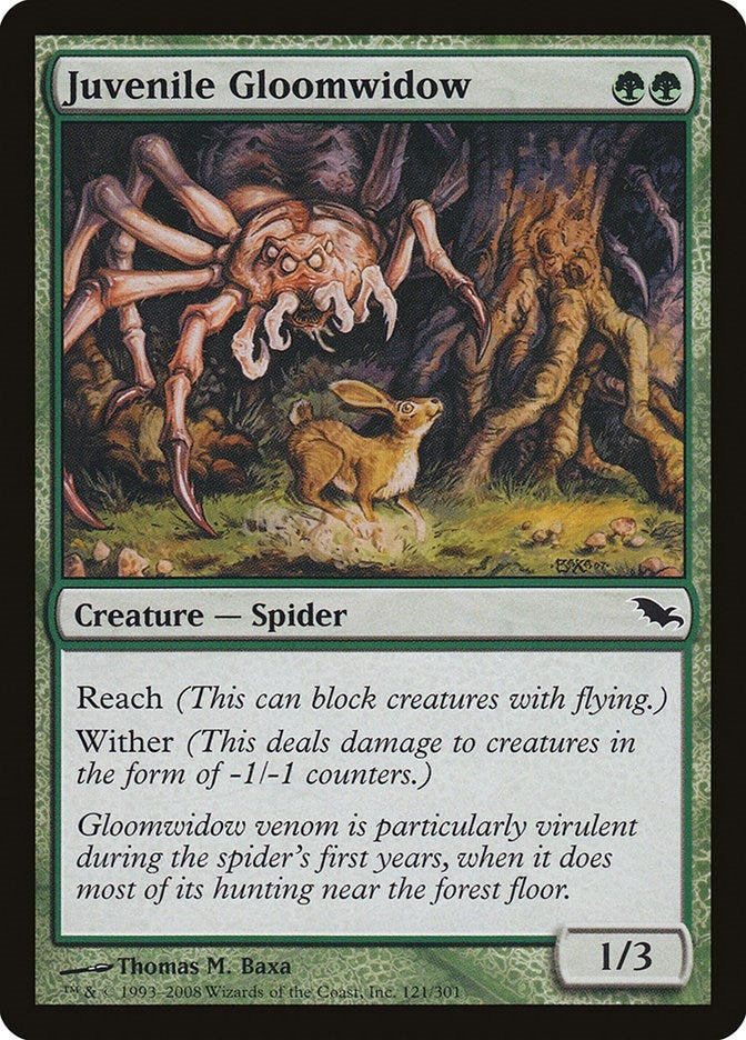 Image for Juvenile Gloomwidow (121) (Shadowmoor) - Magic: The Gathering