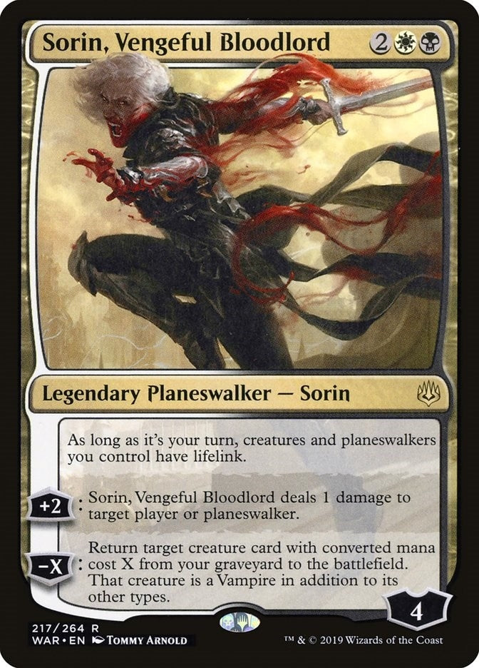 Image for Sorin, Vengeful Bloodlord (217) (War of the Spark) - Magic: The Gathering