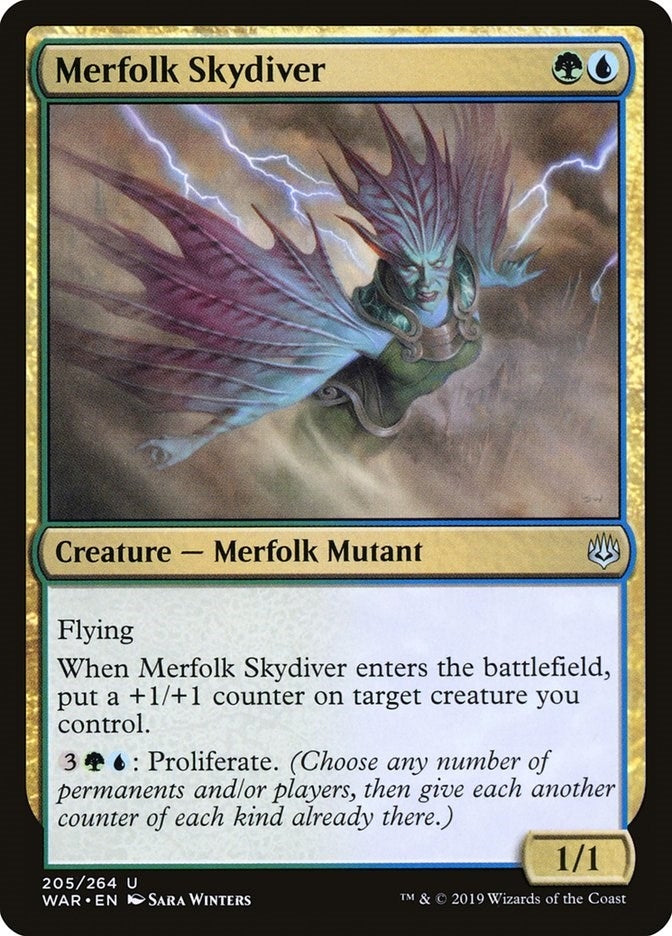 Image for Merfolk Skydiver (205) (War of the Spark) - Magic: The Gathering