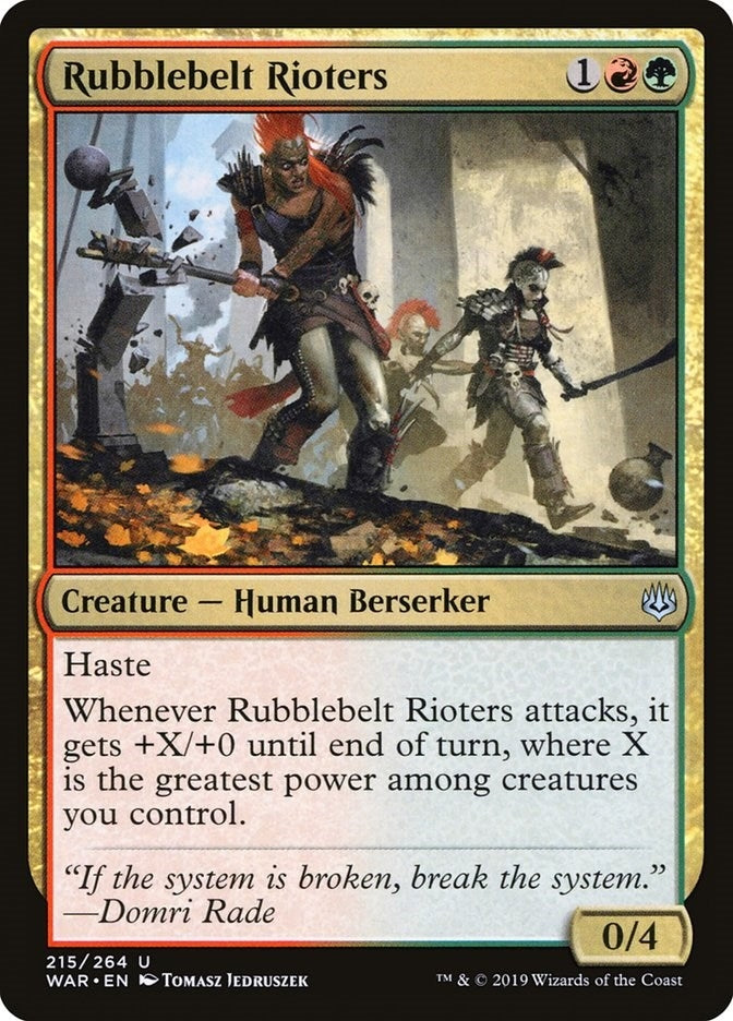 Image for Rubblebelt Rioters (215) (War of the Spark) - Magic: The Gathering