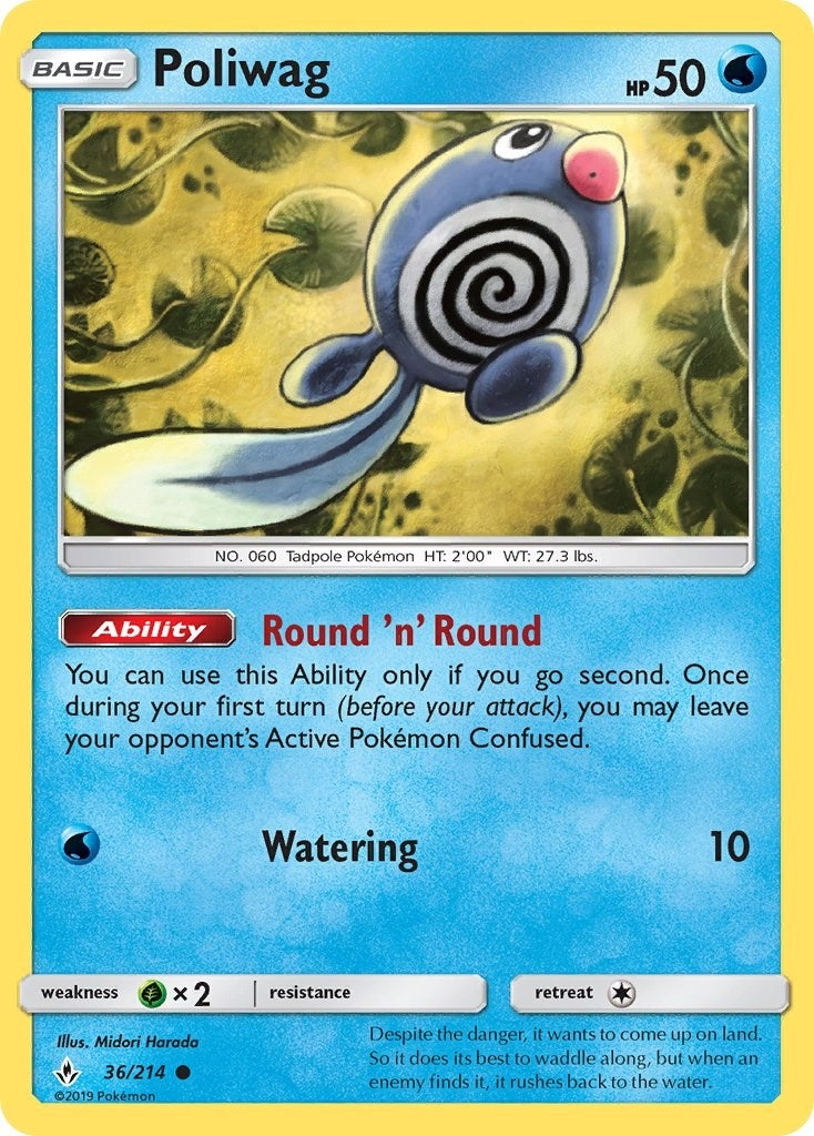 Image for Poliwag (36) (36/214) (SM - Unbroken Bonds) - Pokemon