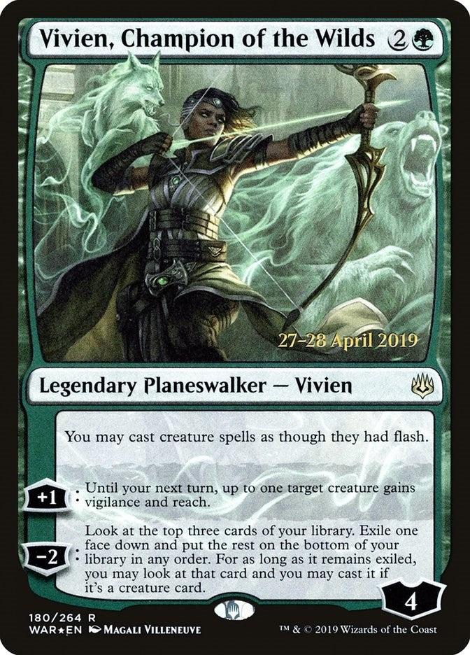 Image for Vivien, Champion of the Wilds (180) (Prerelease Cards) - Magic: The Gathering