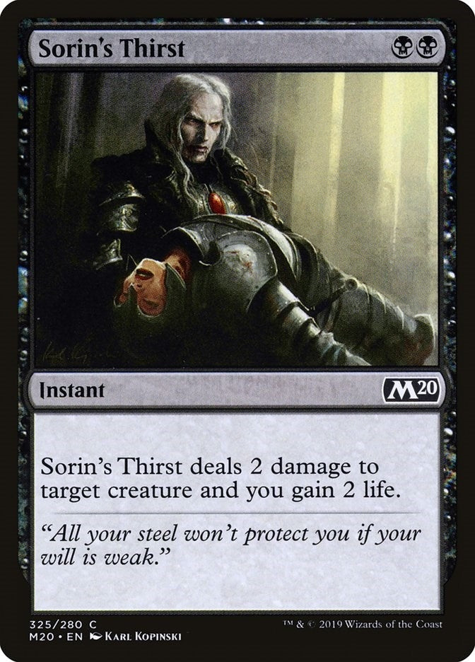 Image for Sorin's Thirst (325) (Core Set 2020) - Magic: The Gathering