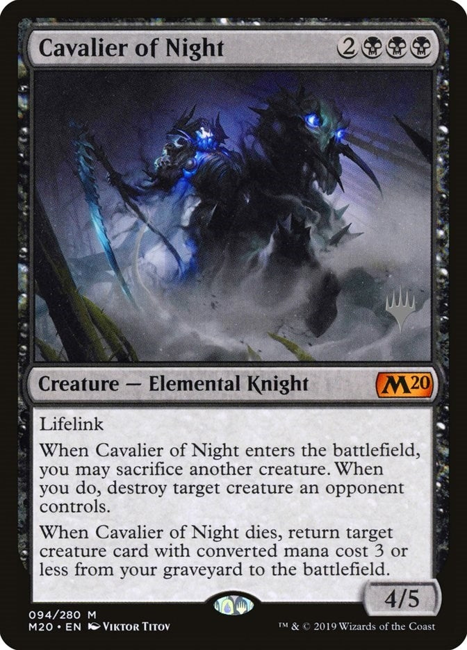 Image for Cavalier of Night (94) (Promo Pack: Core Set 2020) - Magic: The Gathering