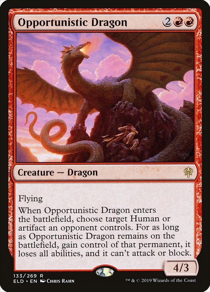 Image for Opportunistic Dragon (133) (Throne of Eldraine) - Magic: The Gathering