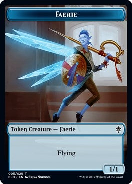 Image for Faerie // Food (017) Double-Sided Token (5 // 17) (Throne of Eldraine) - Magic: The Gathering