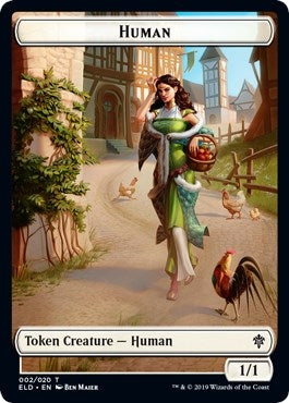 Image for Human // Food (017) Double-Sided Token (2 // 17) (Throne of Eldraine) - Magic: The Gathering