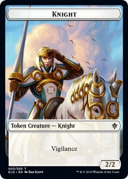 Image for Knight // Food (017) Double-Sided Token (3 // 17) (Throne of Eldraine) - Magic: The Gathering