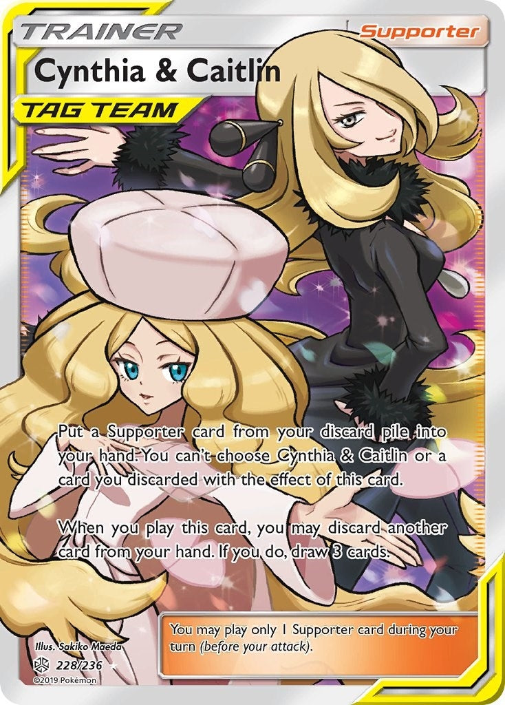 Image for Cynthia & Caitlin (Full Art) (228/236) (SM - Cosmic Eclipse) - Pokemon
