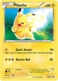 Image for Pikachu - BW54 (BW54) (Black and White Promos) - Pokemon