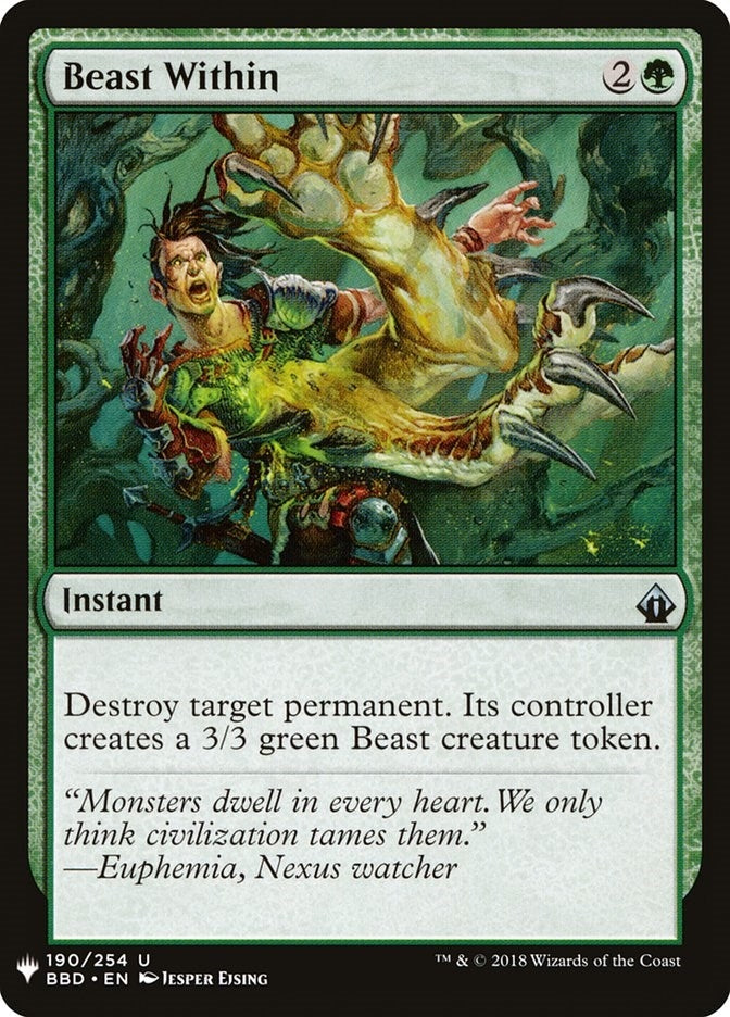 Image for Beast Within (BBD) (190) (The List Reprints) - Magic: The Gathering