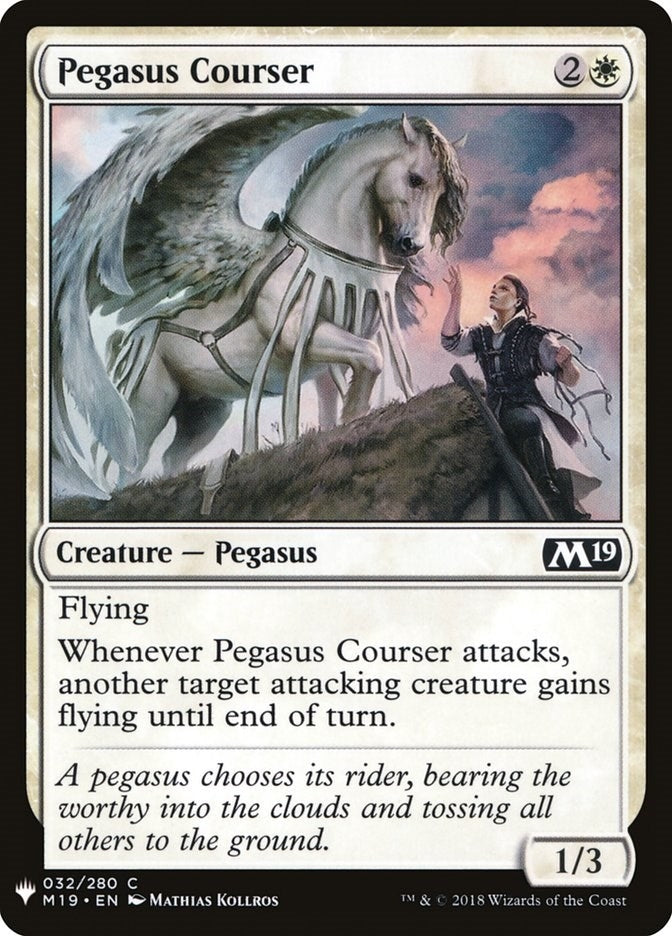 Image for Pegasus Courser (32) (The List Reprints) - Magic: The Gathering