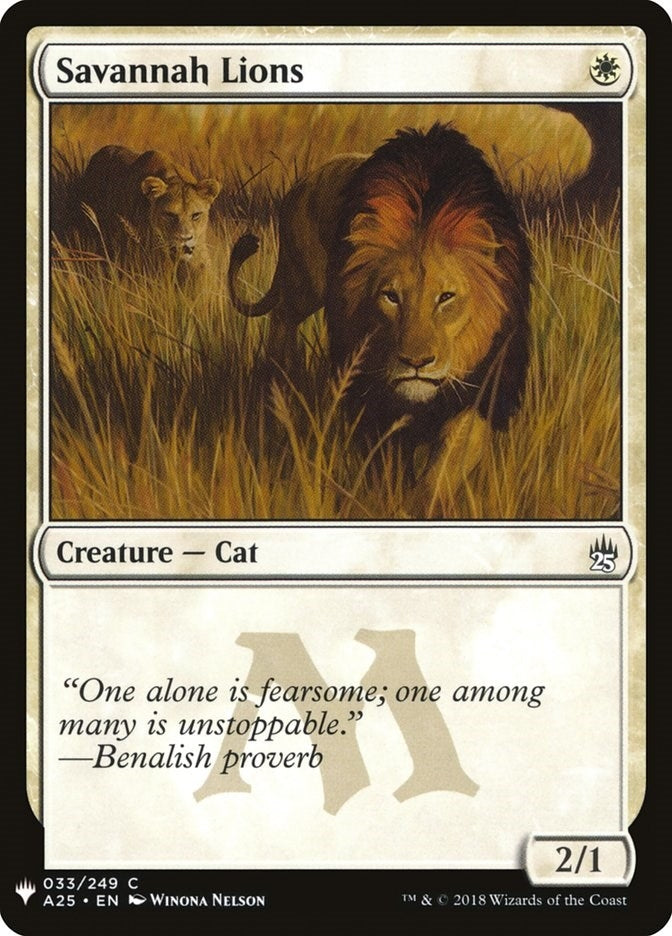 Image for Savannah Lions (33) (The List Reprints) - Magic: The Gathering