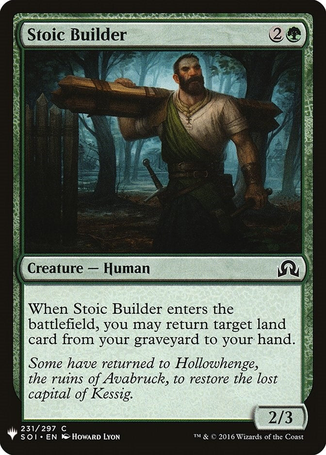 Image for Stoic Builder (231) (The List Reprints) - Magic: The Gathering