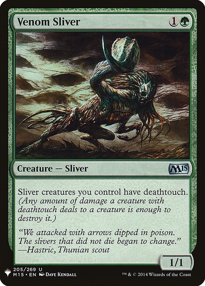 Image for Venom Sliver (205) (The List Reprints) - Magic: The Gathering