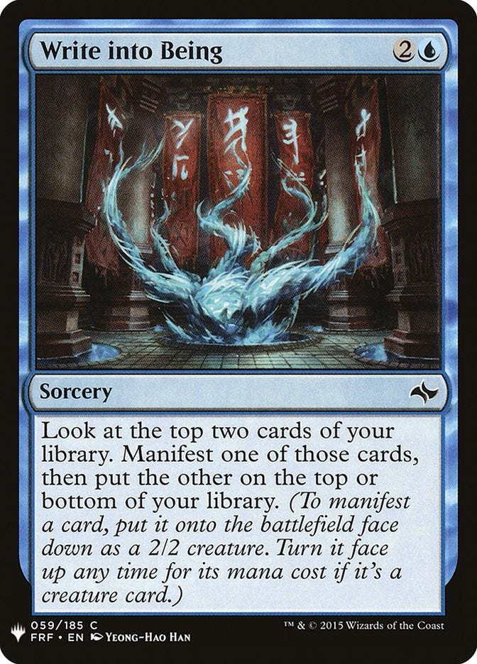 Image for Write into Being (59) (The List Reprints) - Magic: The Gathering