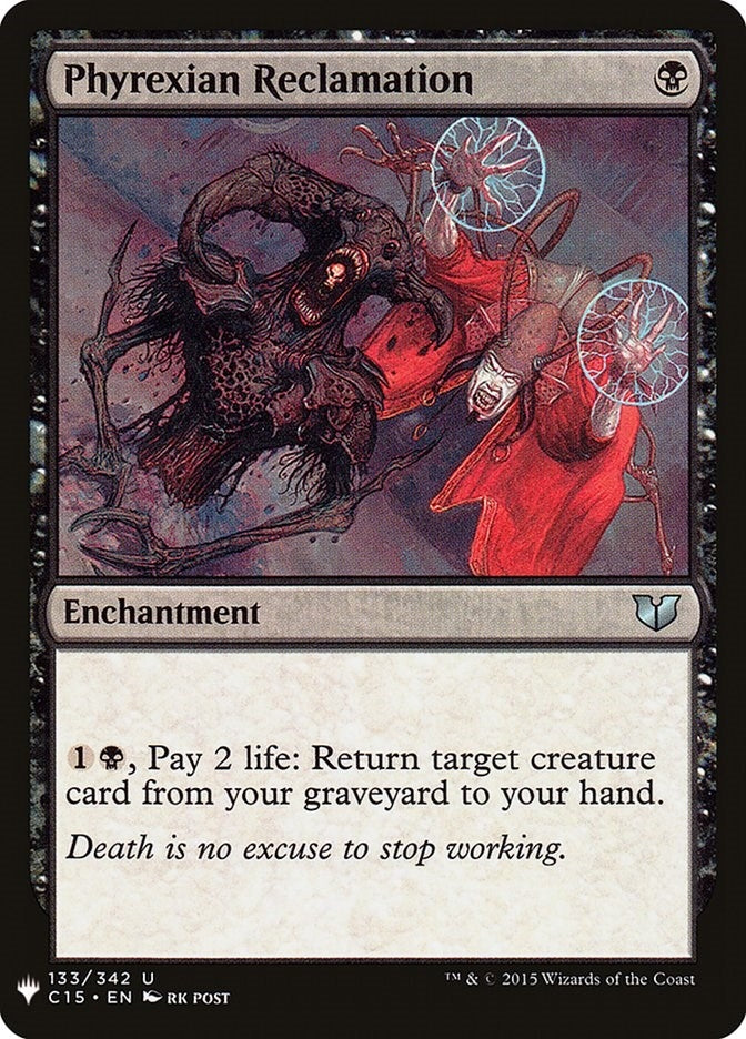 Image for Phyrexian Reclamation (133) (The List Reprints) - Magic: The Gathering