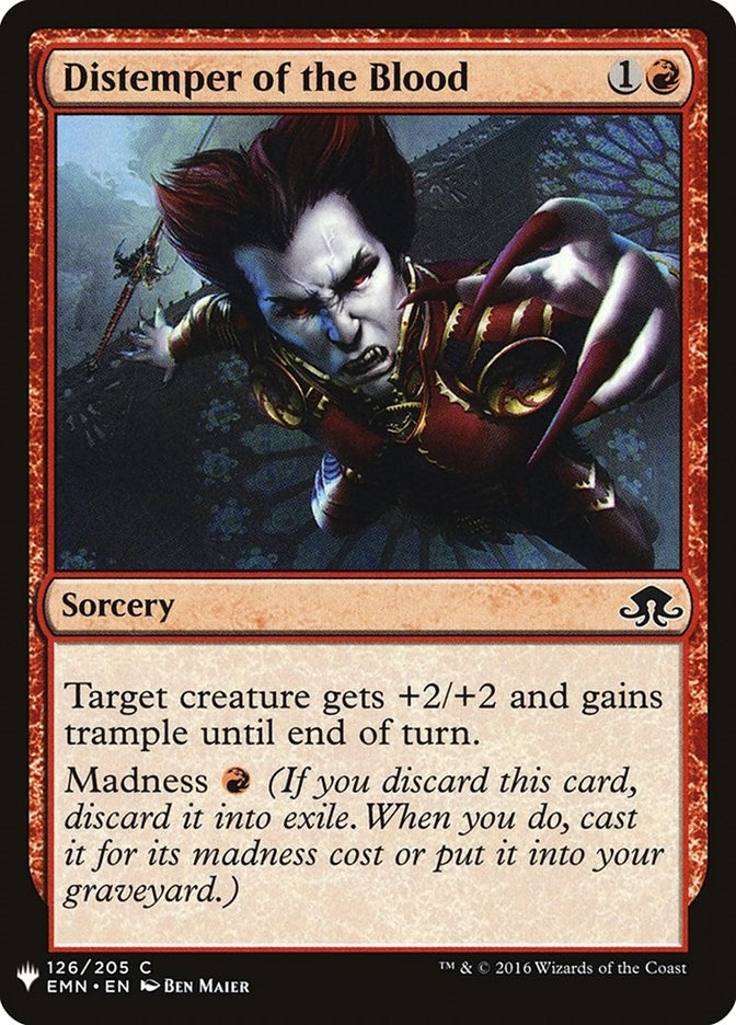 Image for Distemper of the Blood (126) (The List Reprints) - Magic: The Gathering