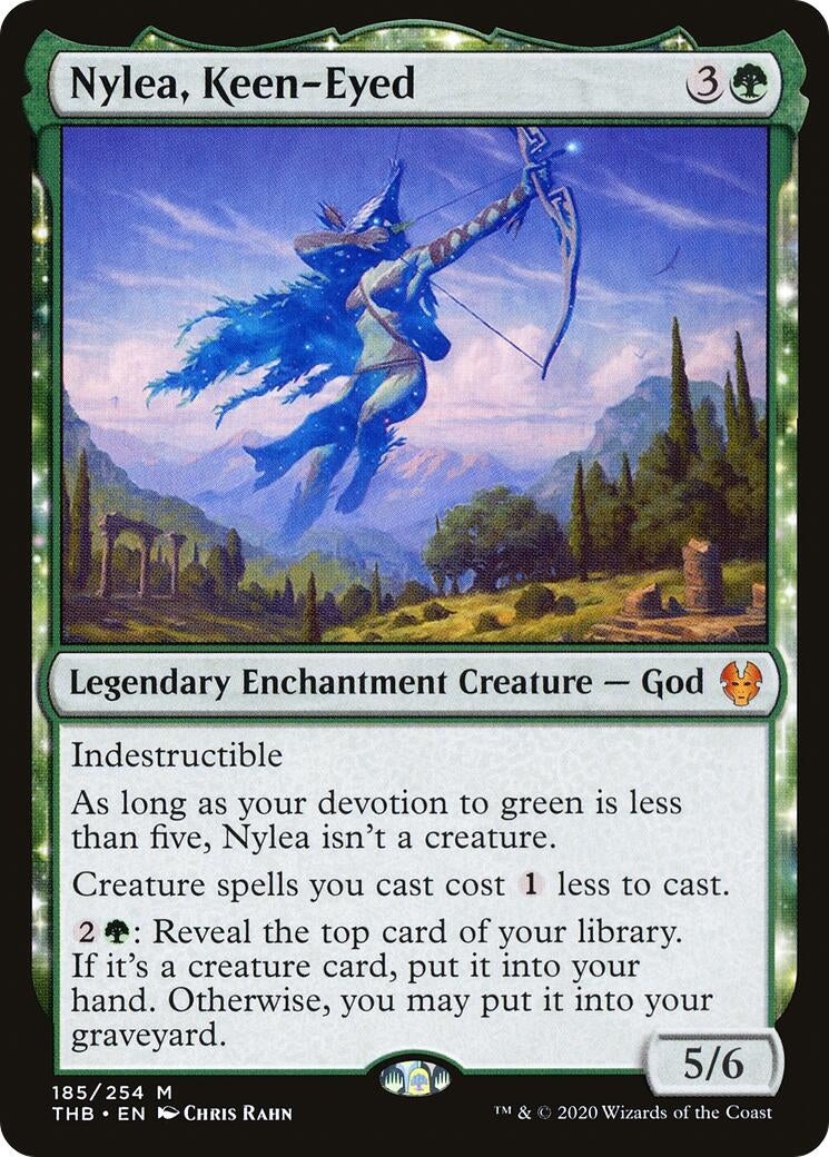 Image for Nylea, Keen-Eyed (185) (Theros Beyond Death) - Magic: The Gathering