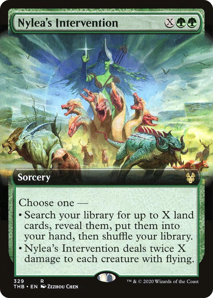 Image for Nylea's Intervention (Extended Art) (329) (Theros Beyond Death) - Magic: The Gathering