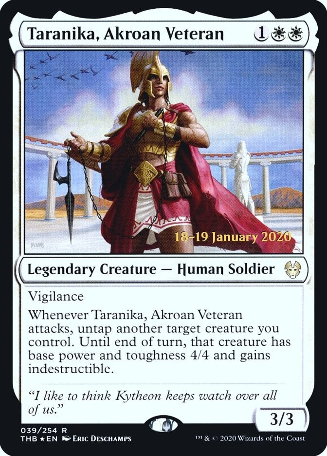 Image for Taranika, Akroan Veteran (39) (Prerelease Cards) - Magic: The Gathering