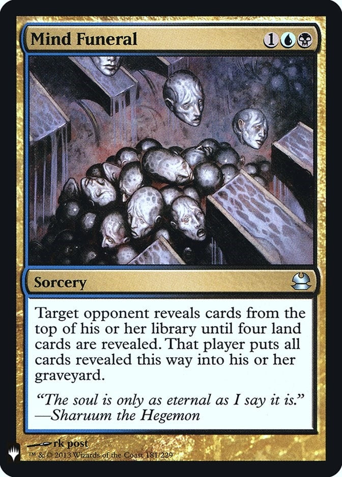 Image for Mind Funeral (181) (The List Reprints) - Magic: The Gathering