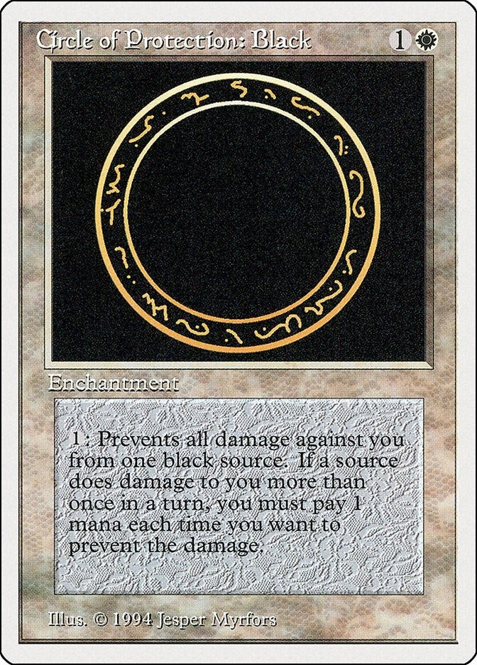Image for Circle of Protection: Black (9) (Summer Magic) - Magic: The Gathering