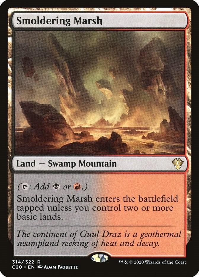 Image for Smoldering Marsh (314) (Commander 2020) - Magic: The Gathering