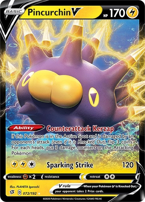 Image for Pincurchin V (072/192) (SWSH02: Rebel Clash) - Pokemon
