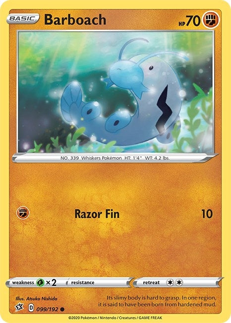 Image for Barboach (099/192) (SWSH02: Rebel Clash) - Pokemon
