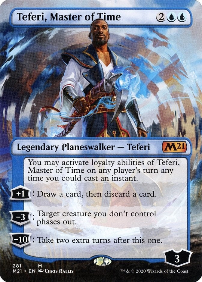 Image for Teferi, Master of Time (Borderless) (281) (Core Set 2021) - Magic: The Gathering
