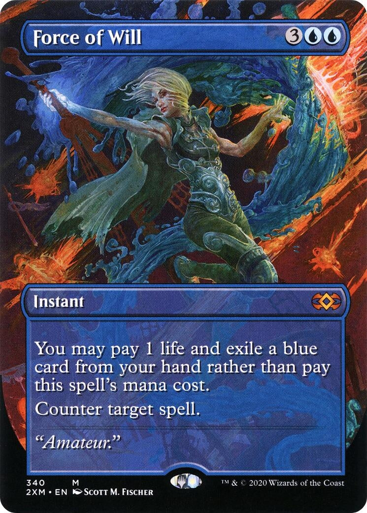 Image for Force of Will (Borderless) (340) (Double Masters) - Magic: The Gathering