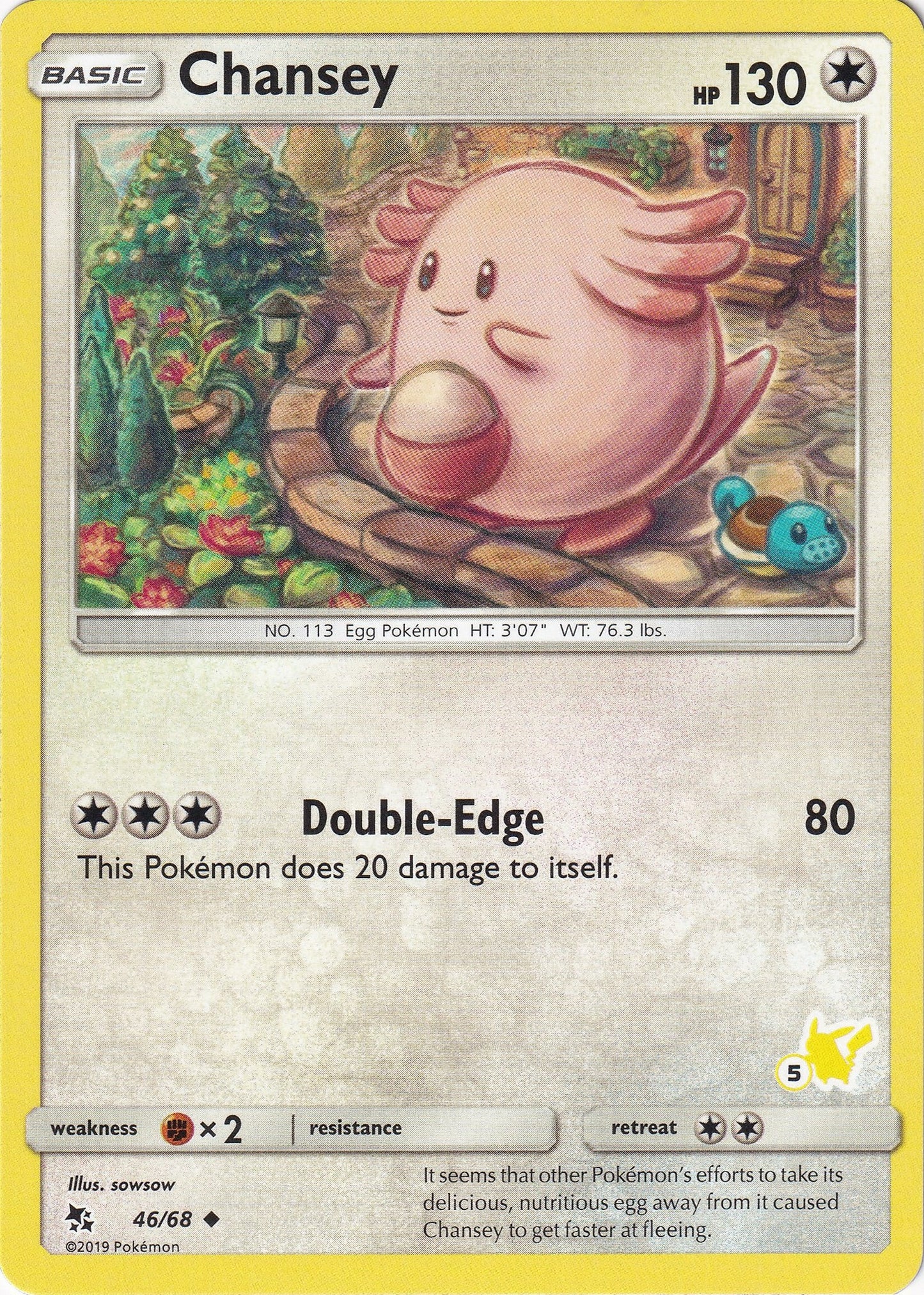 Image for Chansey - 46/68 (#5 Pikachu Stamped) (046/068) (Battle Academy) - Pokemon