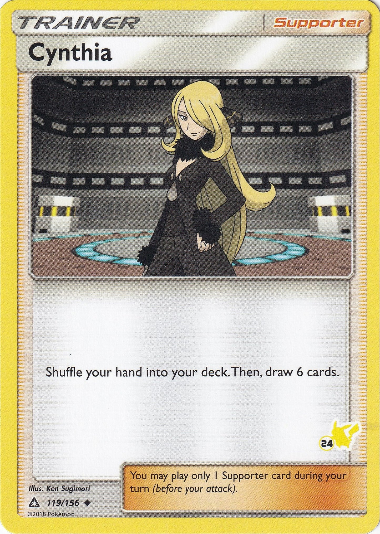 Image for Cynthia - 119/156 (#24 Pikachu Stamped) (119/156) (Battle Academy) - Pokemon