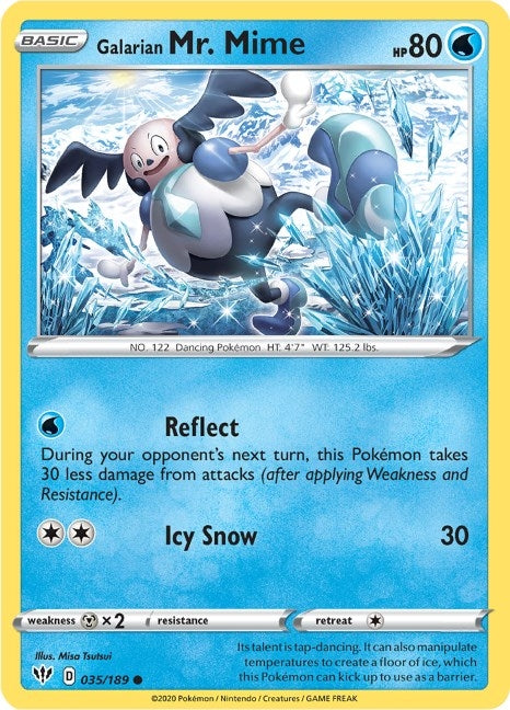 Image for Galarian Mr. Mime (035/189) (SWSH03: Darkness Ablaze) - Pokemon