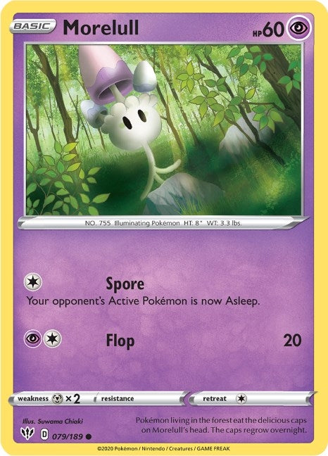 Image for Morelull (079/189) (SWSH03: Darkness Ablaze) - Pokemon