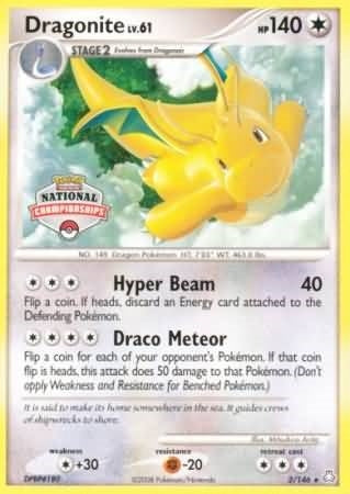 Image for Dragonite - 2/146 (National Championships) (002/146) (League & Championship Cards) - Pokemon
