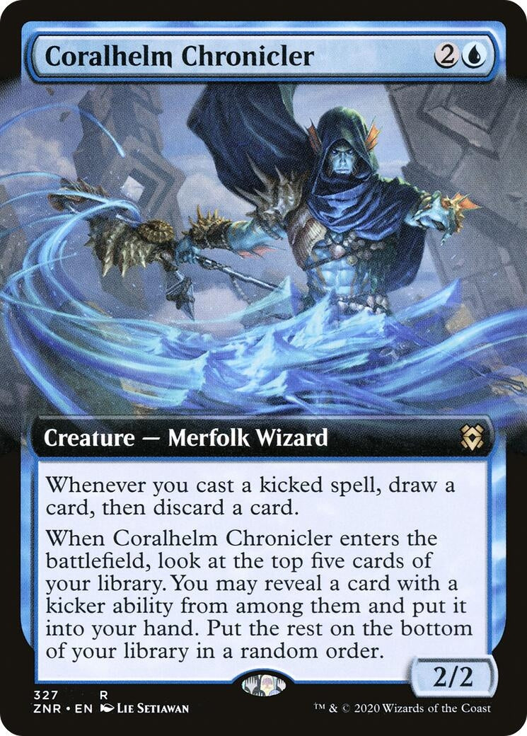 Image for Coralhelm Chronicler (Extended Art) (327) (Zendikar Rising) - Magic: The Gathering
