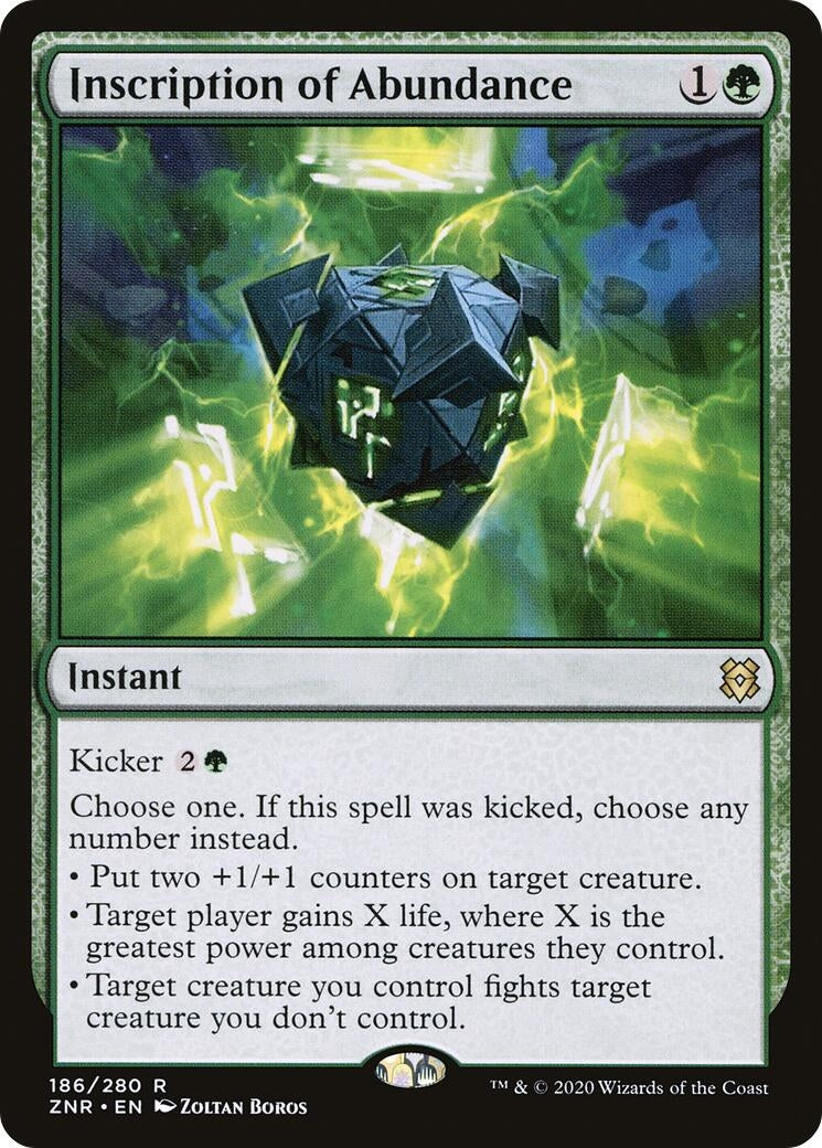 Image for Inscription of Abundance (186) (Zendikar Rising) - Magic: The Gathering