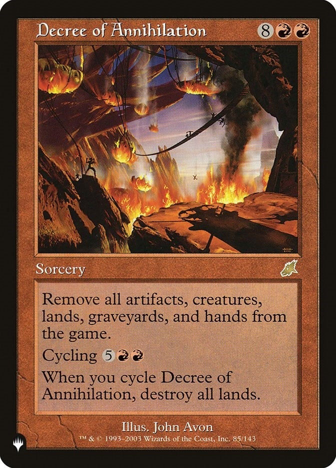 Image for Decree of Annihilation (85/143) (The List Reprints) - Magic: The Gathering
