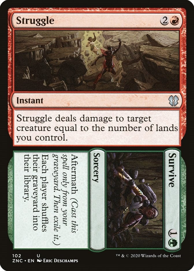 Image for Struggle // Survive (102) (Commander: Zendikar Rising) - Magic: The Gathering