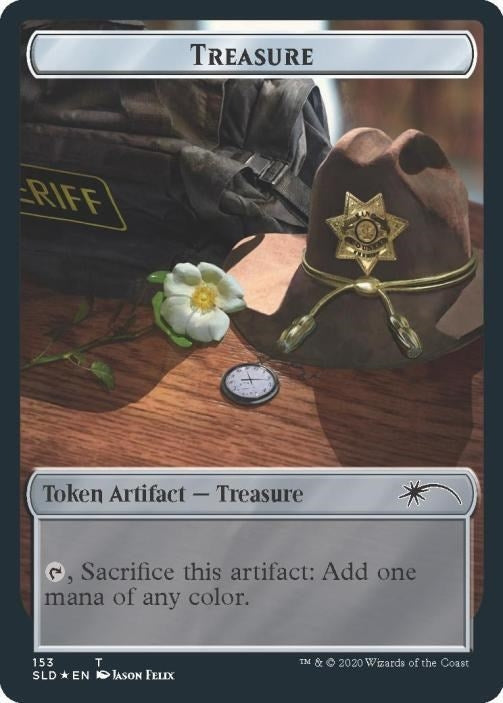 Image for Treasure // Walker (Bicycle Girl) Double-sided Token (153) (Secret Lair Drop Series) - Magic: The Gathering