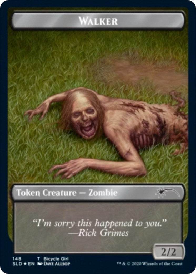 Image for Walker (Bicycle Girl // Well Walker) Double-sided Token (148) (Secret Lair Drop Series) - Magic: The Gathering