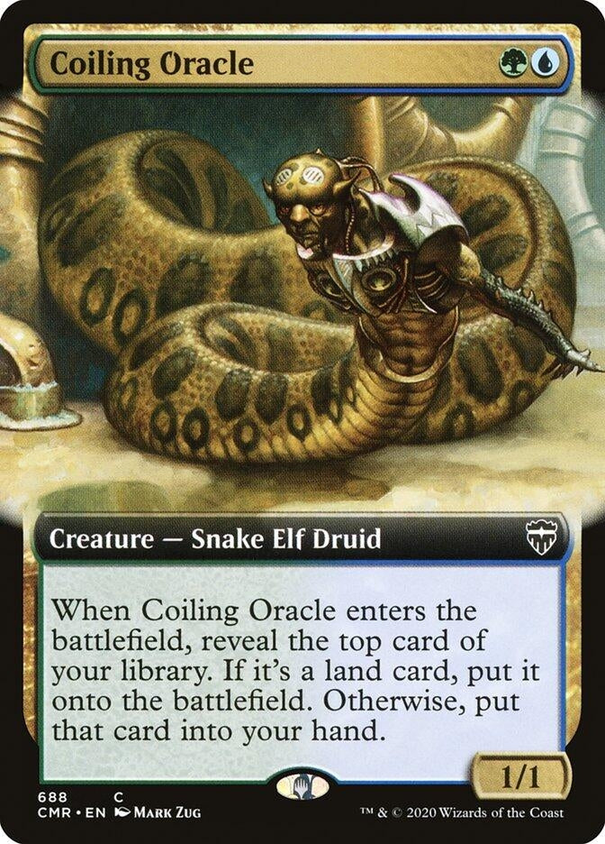 Image for Coiling Oracle (Extended Art) (688) (Commander Legends) - Magic: The Gathering