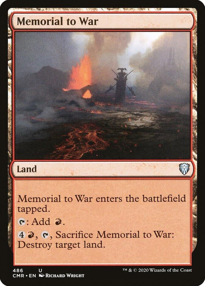 Image for Memorial to War (486) (Commander Legends) - Magic: The Gathering