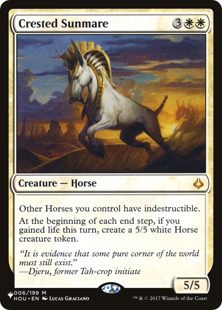 Image for Crested Sunmare (006/199) (The List Reprints) - Magic: The Gathering