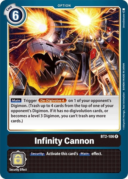 Image for Infinity Cannon (BT2-106 R) (Release Special Booster 1.0) - Digimon Card Game