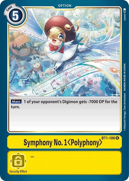Image for Symphony No. 1 (Polyphony) (BT1-106 R) (Release Special Booster 1.0) - Digimon Card Game